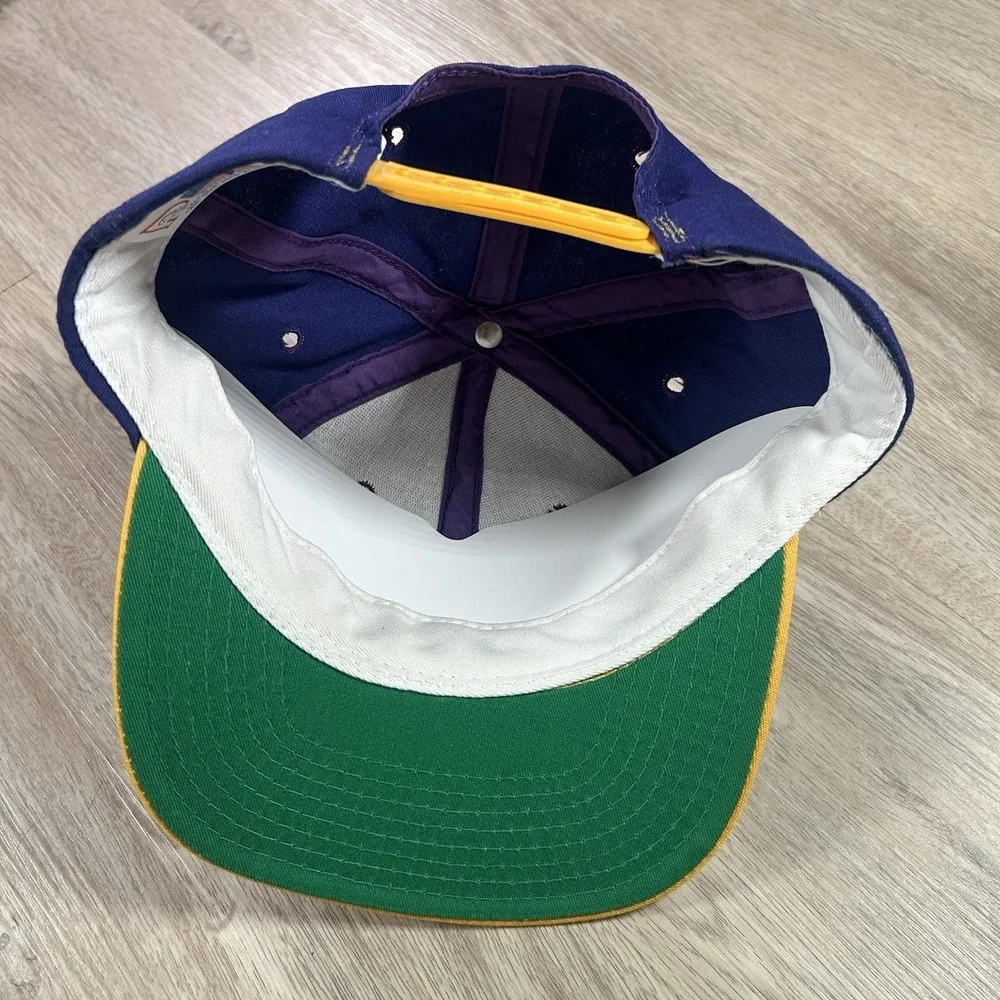 VTG LSU Tigers Snapback Hat College Purple Yellow P Cap Made in USA